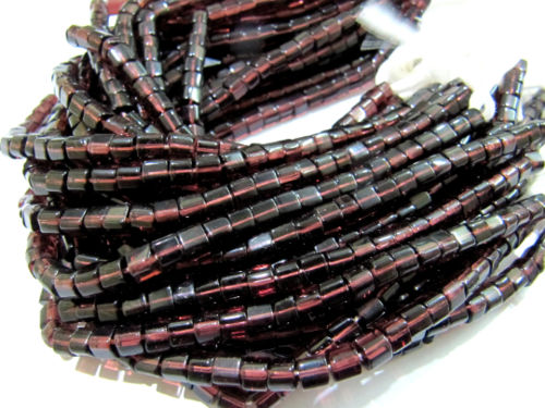 Rhodolite Garnet 5mm Box Shape Beads Sold Per Strand 10 inches long