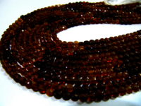 Natural Hessonite Garnet Faceted Round Coin Shape 3.75mm Strand 13''long - Beads Colour: Red