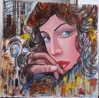 Abstract Painting - Durable Canvas, 24x36 Inches , Vibrant Color Palette And Modern Aesthetic