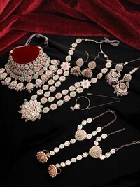 Dazzling Dulhan Choker Ensemble Full Bridal Set For Women & Girls