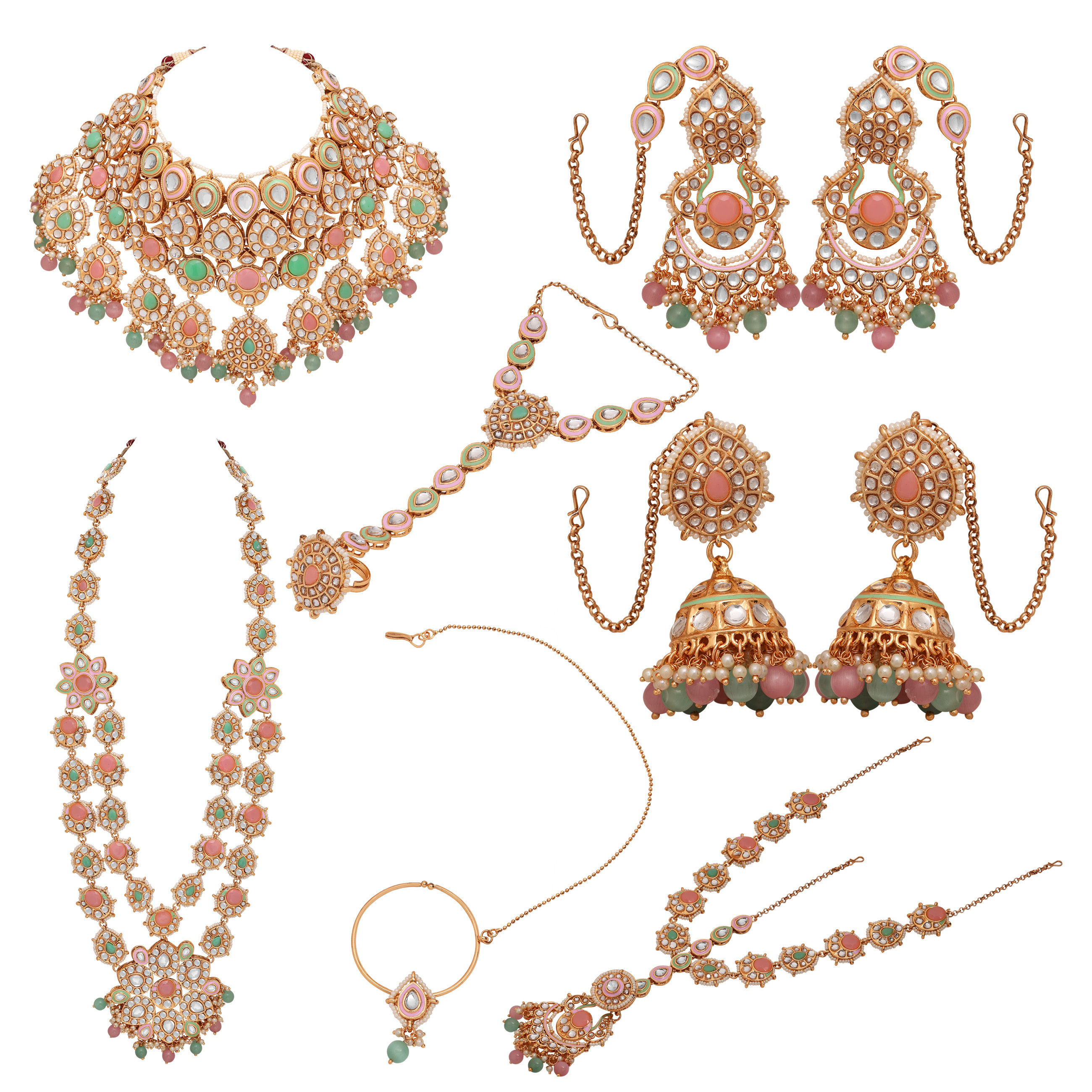 Dazzling Dulhan Choker Ensemble Full Bridal Set For Women & Girls