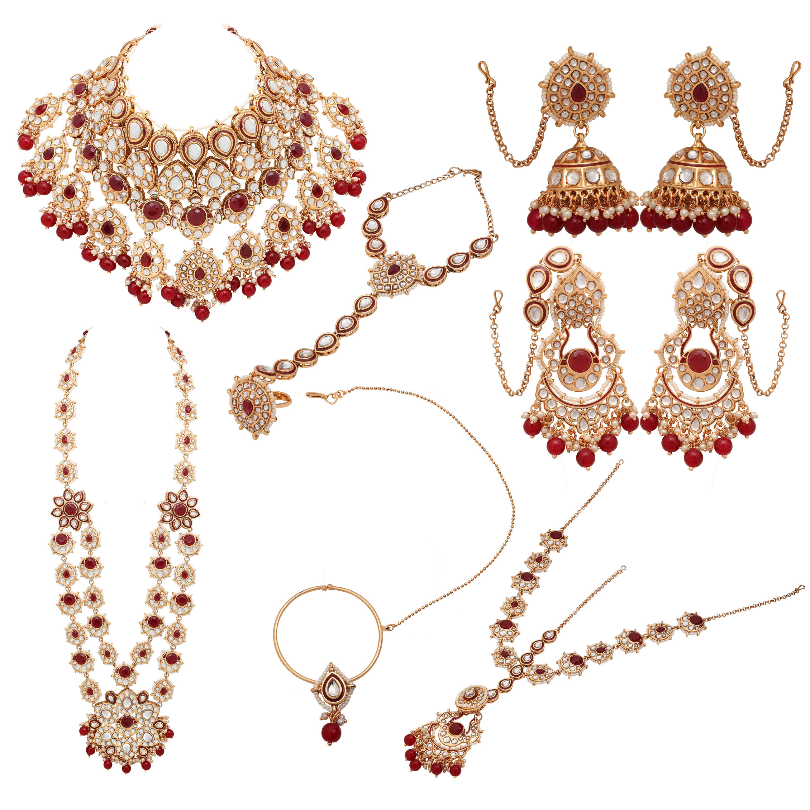 Dazzling Dulhan Choker Ensemble Full Bridal Set For Women & Girls.