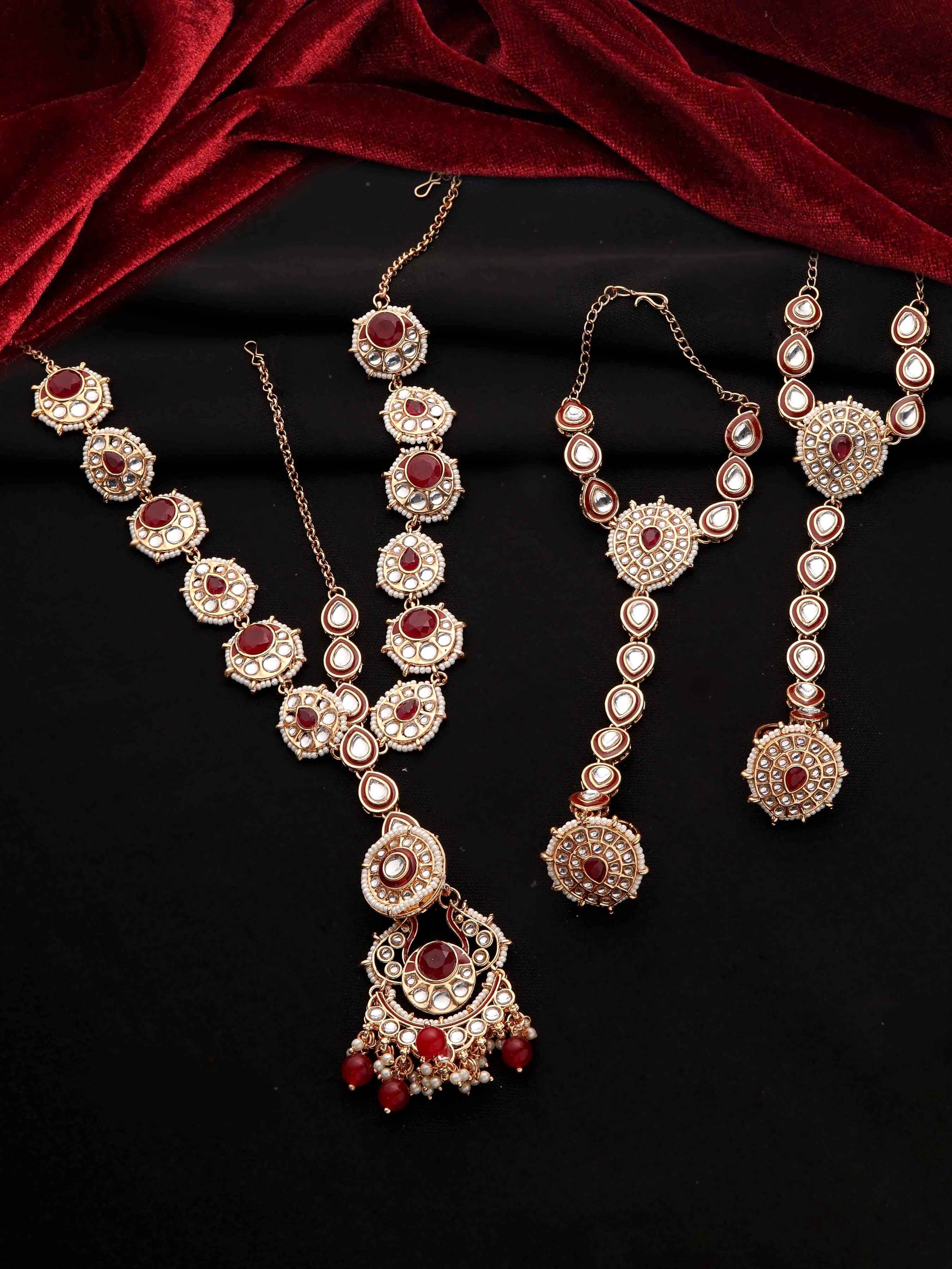 Dazzling Dulhan Choker Ensemble Full Bridal Set For Women & Girls.