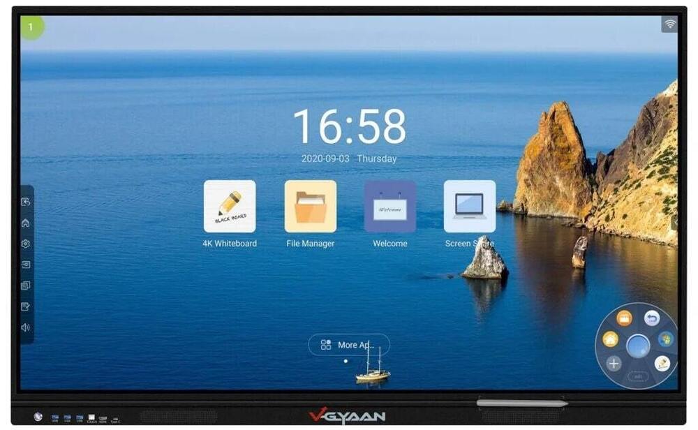 98 Inch Smart Classroom Interactive Flat Panel - Color: Black