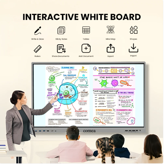 Cor75Ip 75 Inch Interactive Flat Panel - Color: Black