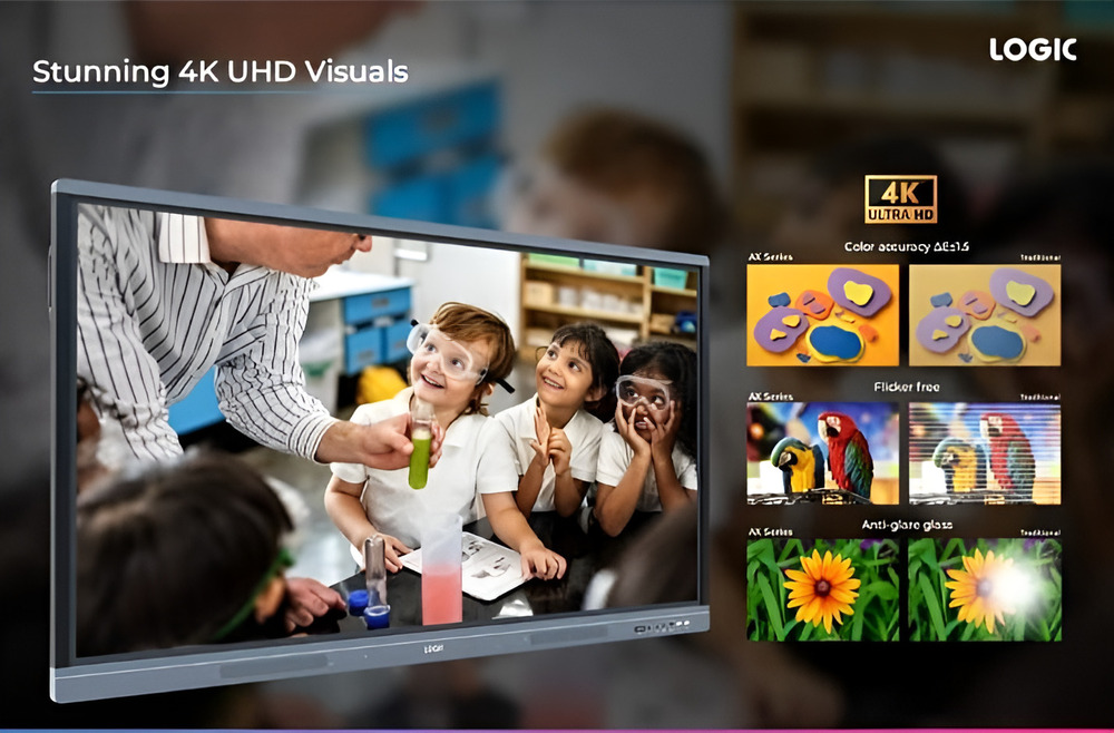 55 Inch Smart Interactive Flat Panel - Color: Black