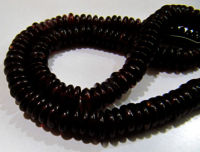 Natural Garnet German Cut Plain Rondelle 5-7mm Strand 8 inch Long