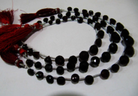 Natural Mozambique Garnet Onion Shape Faceted 5 To 8mm Strand 8 inch long