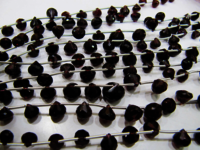 Natural Mozambique Garnet Onion Shape Faceted 5 To 8mm Strand 8 inch long