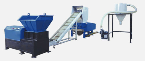 SHREDALL Plastic Recycling Plant - Hardened Metal, 1000-2000 Capacity | Automatic Control System, 50 Motor Power, 1 Year Warranty, 440 Voltage