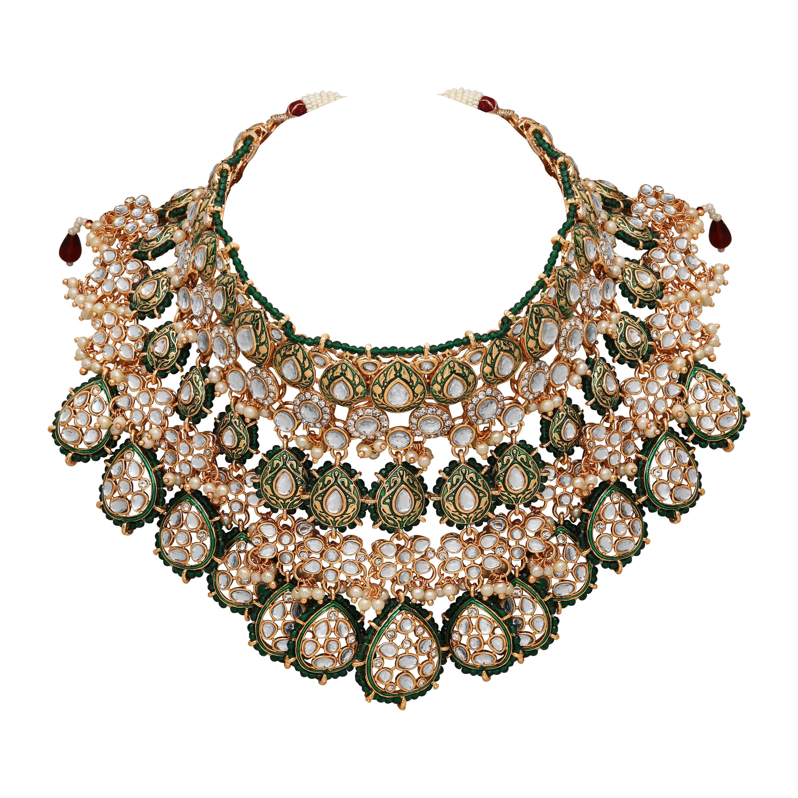 Petal Perfection Kundan Gold Plated Wedding Look Dulhan bridal Set