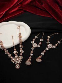 Petal Perfection Kundan Gold plated Wedding Collection Dulhan bridal Set