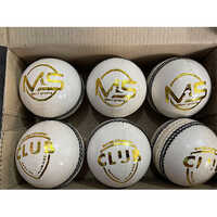 Leather Cricket Ball - Leather, 150-160g Weight, White Color, Hand Stitched, Four-part Design | Adult Industrial Application