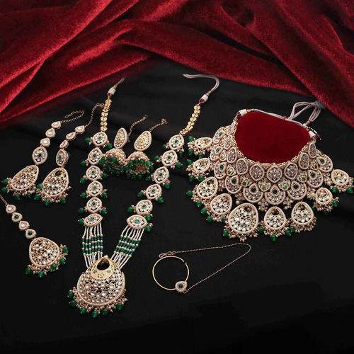 Regal Chandbali Kundan Pearl Wedding Collection Dulhan Bridal Set