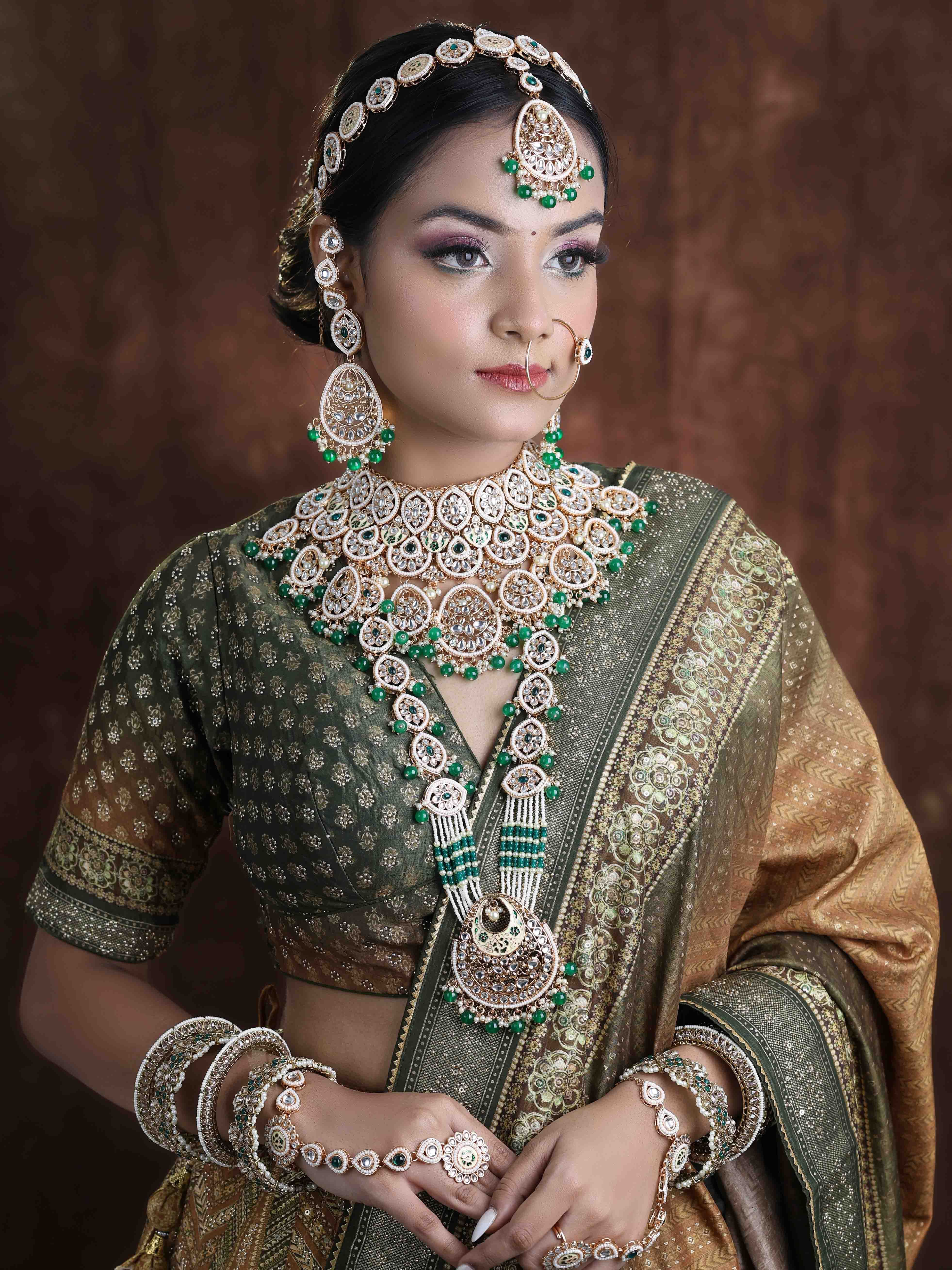 Regal Chandbali Kundan Pearl Wedding Collection Dulhan Bridal Set