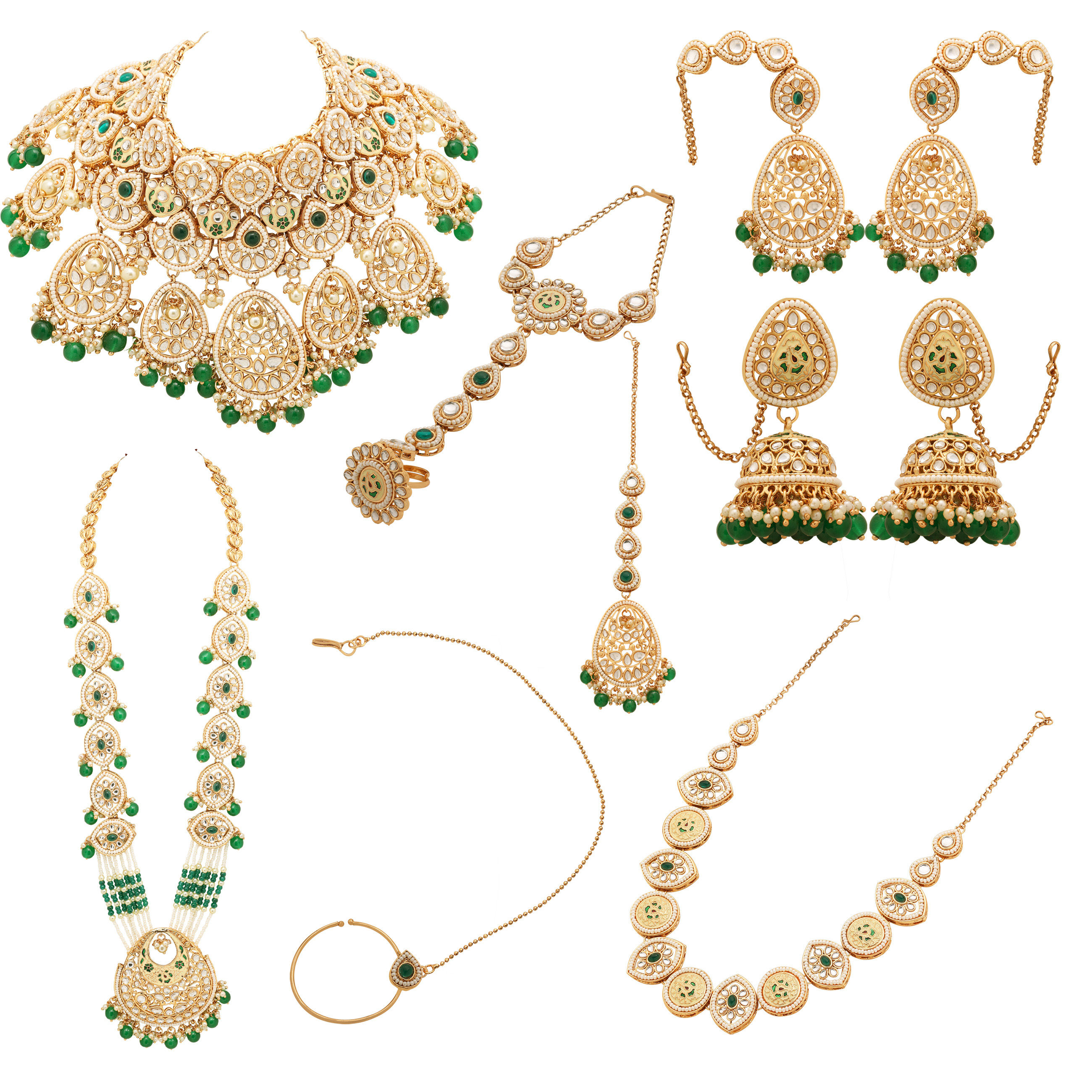 Regal Chandbali Kundan Pearl Wedding Collection Dulhan Bridal Set