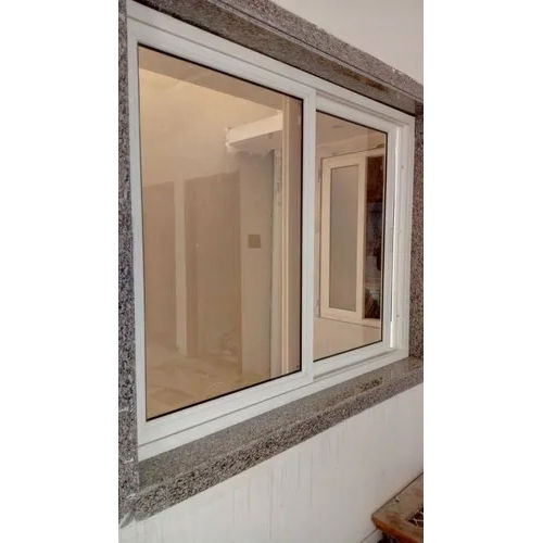 White Two Track Two Panel Sliding Window