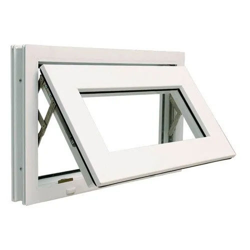 White Upvc Ventilator Top Hung Window