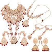 Regal Chandbali Kundan Pearl Wedding Collection Dulhan Bridal Set .