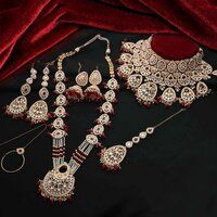 Regal Chandbali Kundan Pearl Wedding Collection Dulhan Bridal Set .