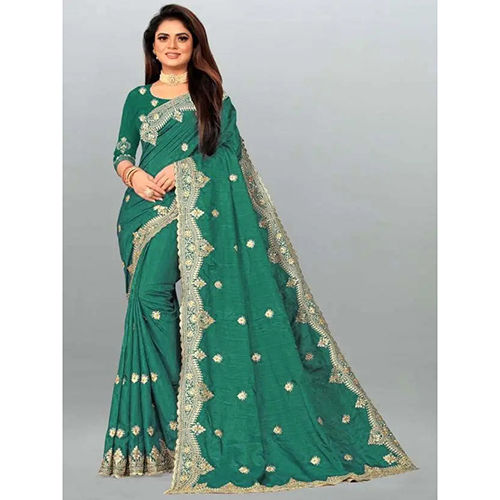 Green Ladies Designer Saree