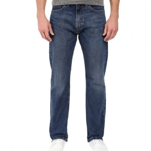 Blue Mens Straight  Fit Jeans