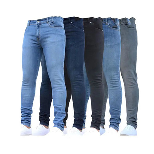 Multicolor Mens Regular Fit Jeans