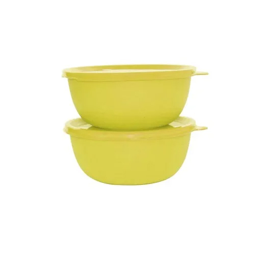 2pcs Stainless Steel Yellow Fruit Bowl