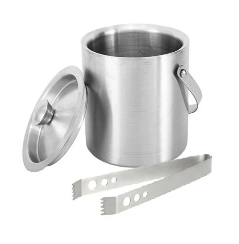 750gm Stainless Steel Double Wall Ice Bucket With Tong