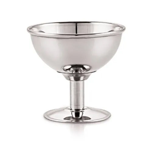 Silver 4mm Stainless Steel Ice Cream Cup