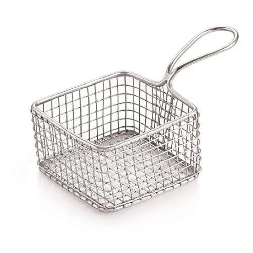 Stainless Steel Square Deep Frying Basket Height: Different Available Millimeter (Mm)