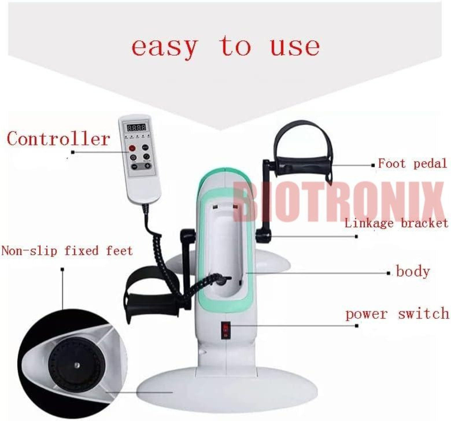 Motorized therapy bike Plastic Digital Pedal Cycle For Stroke Recovery