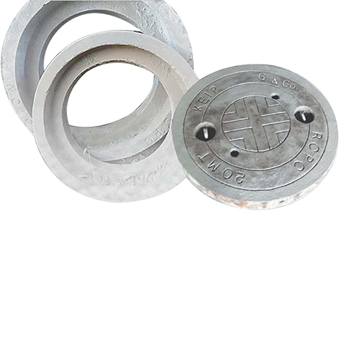 Round Shaped RCC Manhole Cover - Concrete Material, 35 Tonne Load Capacity, 110 kg Weight | Epoxy Coating, Lock Mechanism for Security