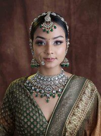 Blossom Bride Mehandi Collection Kundan Semi Bridal Dulhan Set