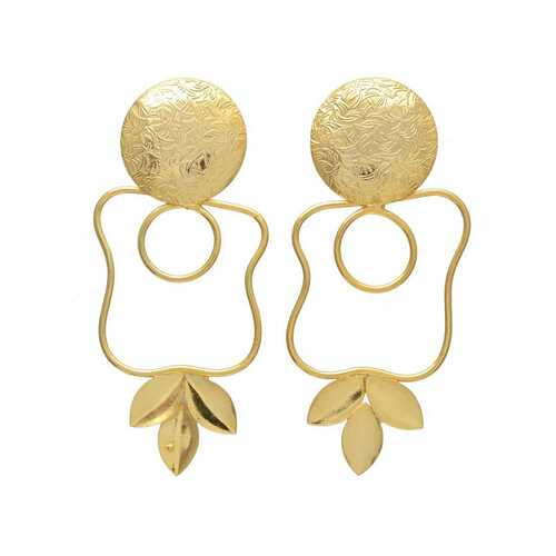 Fancy brass earring set