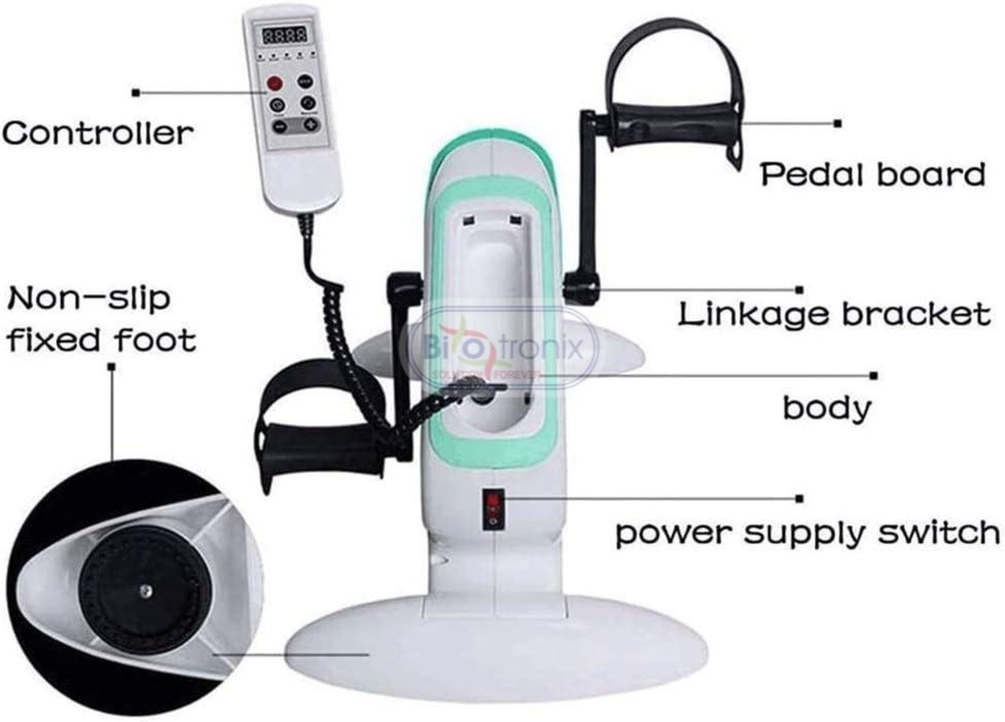 Digital Remote-Controlled Leg Pedal Automatic Electrical Digital with Leg Support Pair