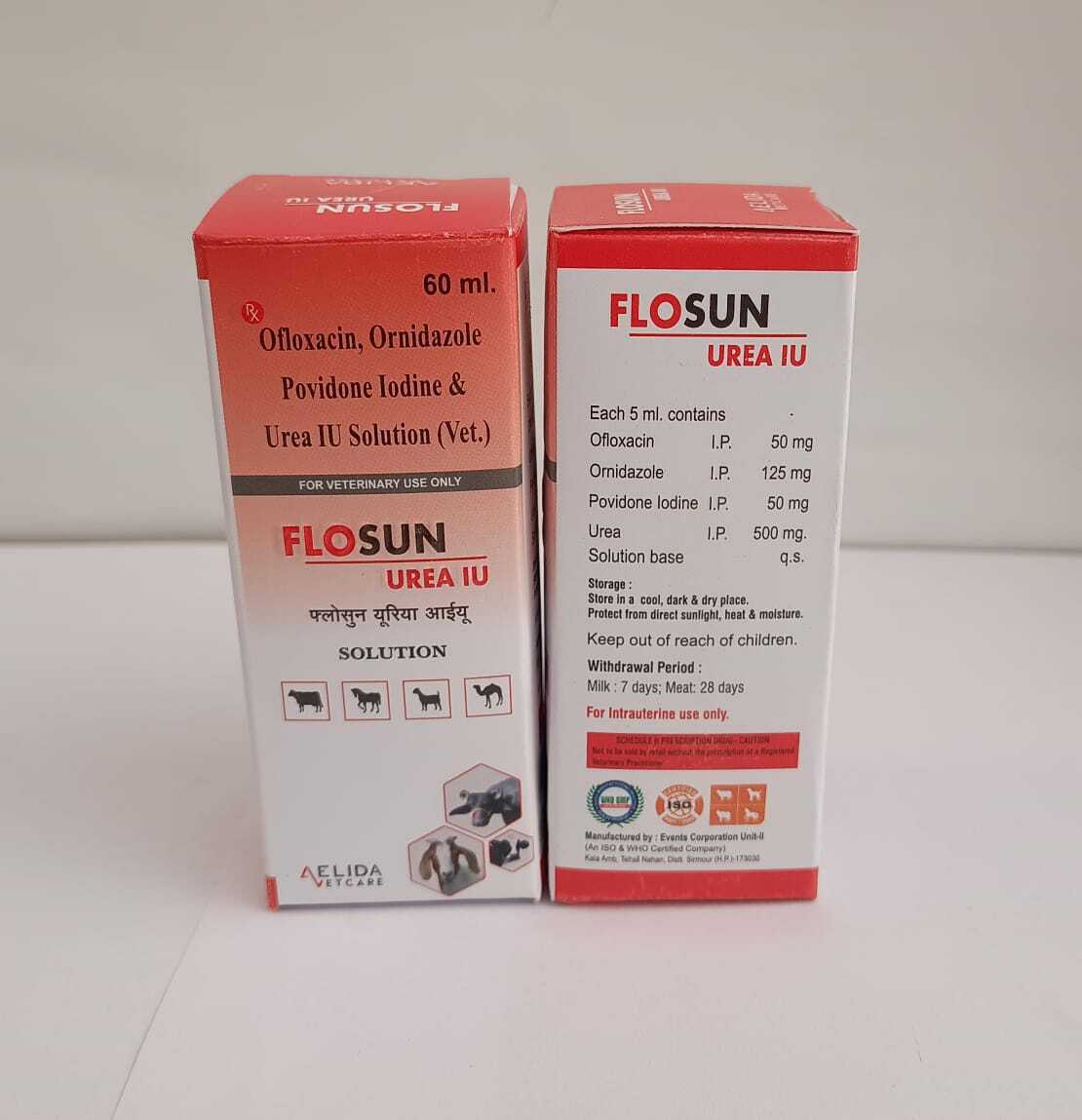 Ofloxacin  ornidazole providone Iodine and urea IU Solution long acting