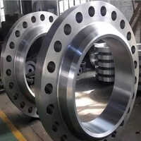 Ms Forged Pipe Flanges - Astm A105 Grade, Polished Mild Steel, Round Shape | High Quality For Industrial Applications