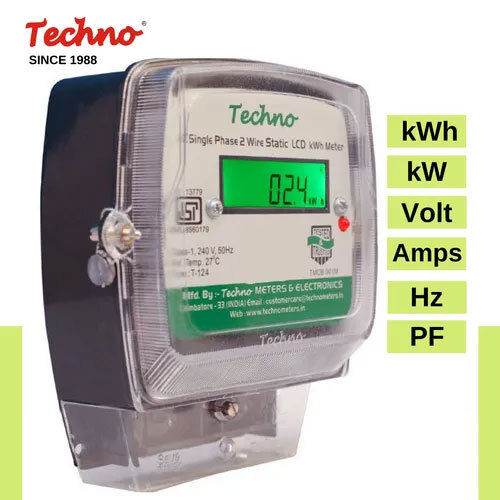 Techno Single Phase Digital Electronic Energy Meter