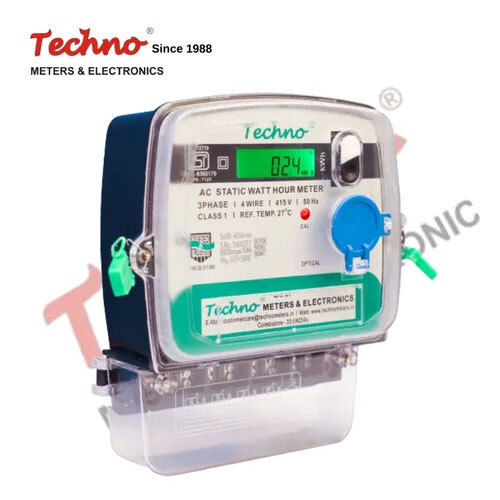 Black Three Phase Multifunction Meter