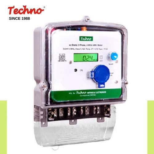 White Dual- Tariff Three Phase Full Function Energy Meter