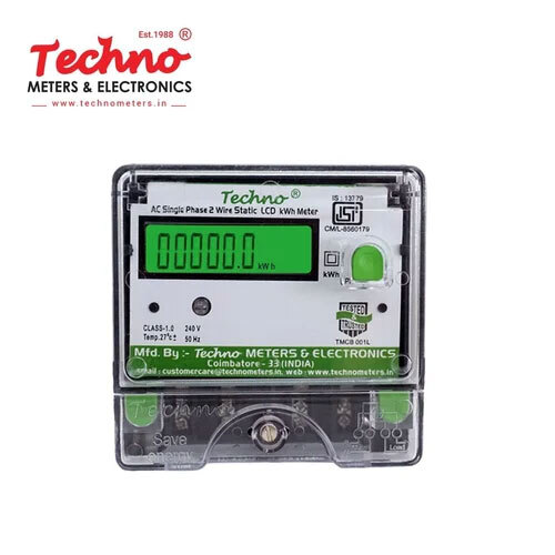 Techno Single Phase Din Rail kWh Meter