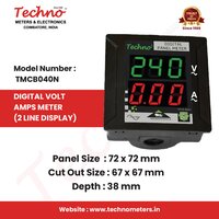 Volt Meter And Ampere Meter - Black, 96mm X 96mm X 75mm | Frequency: 0.01 Mhz, 1-year Warranty