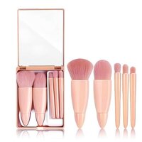 Makeup Brush Applicator Set of 5 with Mirror & Pouch  (Pack of 5)