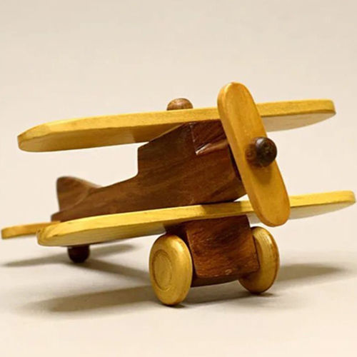 Brown Wooden Airplane Toy