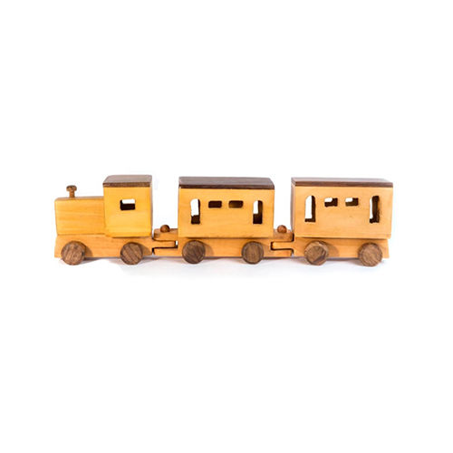 Brown Wooden Train Toy