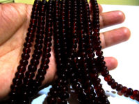 Natural Hessonite Garnet 5-10mm plain Rondelle Shape Beads Strand 8''long