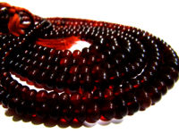 Natural Hessonite Garnet 5-10mm plain Rondelle Shape Beads Strand 8''long