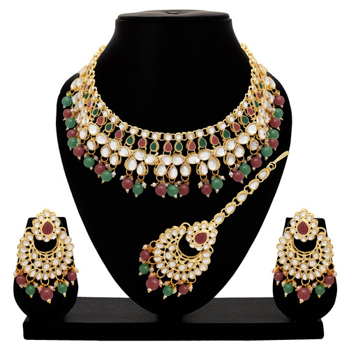 Imperial Wedding  Kundan Choker Necklaces Set