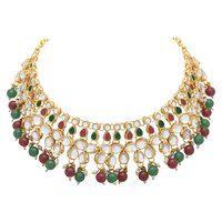 Imperial Wedding  Kundan Choker Necklaces Set.